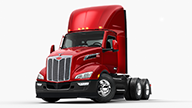 Peterbilt Model 579 Diesel On-Highway Red Daycab and Sleeper Cab Truck Isolated - Thumbnail